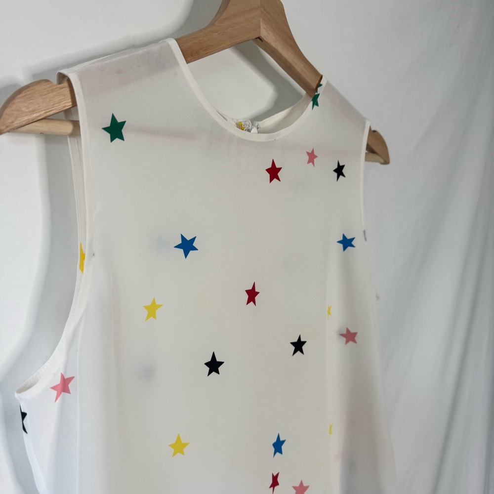 Equipment 100% Silk Rainbow Star Print Top - Picture 3 of 13